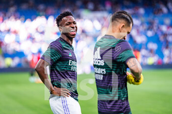 2023-04-29 - Vinícius Júnior (Real Madrid) and Dani Ceballos (Real Madrid) during the warm up before the football match between
Real Madrid and Almeria
valid for the match day 32 of the Spanish first division league “La Liga” celebrated in Madrid, Spain at Bernabeu stadium on Saturday 29 April 2023 - REAL MADRID VS ALMERIA - SPANISH LA LIGA - SOCCER