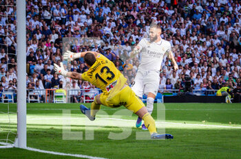 2023-04-29 - Karim Benzema (Real Madrid) scoring a goal during the football match between
Real Madrid and Almeria
valid for the match day 32 of the Spanish first division league “La Liga” celebrated in Madrid, Spain at Bernabeu stadium on Saturday 29 April 2023 - REAL MADRID VS ALMERIA - SPANISH LA LIGA - SOCCER