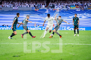 2023-04-29 - Aurélien Tchouaméni (Real Madrid) in action during the football match between
Real Madrid and Almeria
valid for the match day 32 of the Spanish first division league “La Liga” celebrated in Madrid, Spain at Bernabeu stadium on Saturday 29 April 2023 - REAL MADRID VS ALMERIA - SPANISH LA LIGA - SOCCER