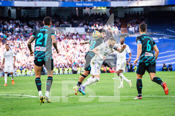 2023-04-29 - Karim Benzema (Real Madrid) in action during the football match between
Real Madrid and Almeria
valid for the match day 32 of the Spanish first division league “La Liga” celebrated in Madrid, Spain at Bernabeu stadium on Saturday 29 April 2023 - REAL MADRID VS ALMERIA - SPANISH LA LIGA - SOCCER