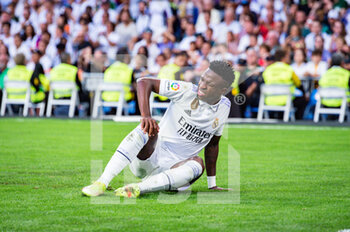 2023-04-29 - Vinícius Júnior (Real Madrid) injury during the football match between
Real Madrid and Almeria
valid for the match day 32 of the Spanish first division league “La Liga” celebrated in Madrid, Spain at Bernabeu stadium on Saturday 29 April 2023 - REAL MADRID VS ALMERIA - SPANISH LA LIGA - SOCCER
