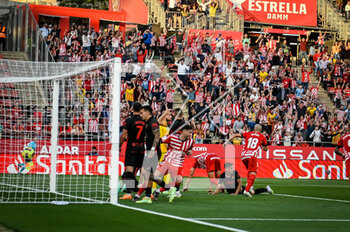 2023-05-04 - Bernardo (Girona FC) scores during a La Liga Santander match between Girona FC and RCD Mallorca at Estadio Municipal de Montilivi, in Girona, Spain on May 4, 2023. (Photo / Felipe Mondino) - GIRONA FC VS MALLORCA - SPANISH LA LIGA - SOCCER