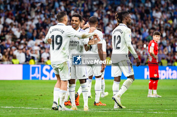 2023-05-24 - Rodrygo (Real Madrid) with Dani Ceballos (Real Madrid) celebrate his goal during the football match between
Real Madrid and Rayo Vallecano
valid for the match day 36 of the Spanish first division league “La Liga” celebrated in Madrid, Spain at Bernabeu stadium on Wednesday 24 May 2023 - REAL MADRID VS RAYO VALLECANO - SPANISH LA LIGA - SOCCER