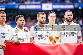 2023-05-24 - Toni Kroos (Real Madrid), Rodrygo (Real Madrid), Nacho (Real Madrid), Karim Benzema (Real Madrid) before the football match between
Real Madrid and Rayo Vallecano
valid for the match day 36 of the Spanish first division league “La Liga” celebrated in Madrid, Spain at Bernabeu stadium on Wednesday 24 May 2023 - REAL MADRID VS RAYO VALLECANO - SPANISH LA LIGA - SOCCER
