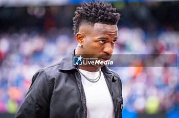 2023-05-24 - Vinicius Junior (Real Madrid) before the football match between
Real Madrid and Rayo Vallecano
valid for the match day 36 of the Spanish first division league “La Liga” celebrated in Madrid, Spain at Bernabeu stadium on Wednesday 24 May 2023 - REAL MADRID VS RAYO VALLECANO - SPANISH LA LIGA - SOCCER