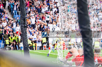 2023-05-24 - Karim Benzema (Real Madrid) celebrate his goal during the football match between
Real Madrid and Rayo Vallecano
valid for the match day 36 of the Spanish first division league “La Liga” celebrated in Madrid, Spain at Bernabeu stadium on Wednesday 24 May 2023 - REAL MADRID VS RAYO VALLECANO - SPANISH LA LIGA - SOCCER