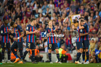 2023-05-28 - Jordi Alba (FC Barcelona) during his last match at FC Barcelona during a La Liga Santander match between FC Barcelona and RCD Mallorca at Spotify Camp Nou, in Barcelona, Spain on May 28, 2023. (Photo / Felipe Mondino) - FC BARCELONA VS RCD MALLORCA - SPANISH LA LIGA - SOCCER
