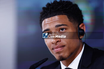 2023-06-15 - Press conference with Jude Bellingham during his presentation as new player of Real Madrid on June 15, 2023 at Ciudad Deportiva Real Madrid in Valdebebas, Madrid, Spain - FOOTBALL - PRESENTATION JUDE BELLINGHAM IN REAL MADRID - SPANISH LA LIGA - SOCCER