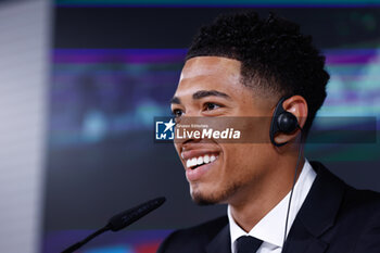 2023-06-15 - Press conference with Jude Bellingham during his presentation as new player of Real Madrid on June 15, 2023 at Ciudad Deportiva Real Madrid in Valdebebas, Madrid, Spain - FOOTBALL - PRESENTATION JUDE BELLINGHAM IN REAL MADRID - SPANISH LA LIGA - SOCCER