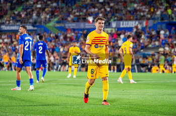 2023-08-13 - Gavi (Barcelona) after the controversial play with the alleged penalty not whistled by the referee at the end of the LaLiga EA Sports football match between Getafe and Barcelona played at Coliseum Alfonso Perez Stadium on August 13, 2023 in Getafe, Spain - GETAFE VS BARCELONA - SPANISH LA LIGA - SOCCER