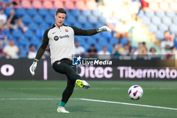 2023-08-13 - Marc-Andre ter Stegen of FC Barcelona warms up during the Spanish championship La Liga football match between Getafe CF and FC Barcelona on August 13, 2023 at Coliseum Alfonso Perez stadium in Getafe, Madrid, Spain - FOOTBALL - SPANISH CHAMP - GETAFE V FC BARCELONA - SPANISH LA LIGA - SOCCER