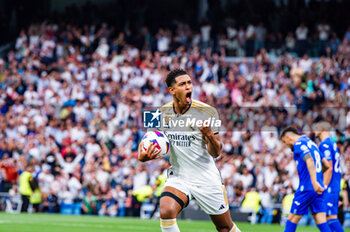 2023-09-02 - Jude Bellingham (Real Madrid) celebrate the first goal of Real Madrid during the LaLiga EA Sports football match between Real Madrid vs Getafe played at Bernabeu stadium on September 02, 2023 in Madrid, Spain - REAL MADRID VS GETAFE - SPANISH LA LIGA - SOCCER