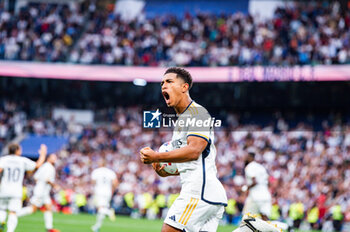 2023-09-02 - Jude Bellingham (Real Madrid) celebrate the first goal of Real Madrid during the LaLiga EA Sports football match between Real Madrid vs Getafe played at Bernabeu stadium on September 02, 2023 in Madrid, Spain - REAL MADRID VS GETAFE - SPANISH LA LIGA - SOCCER