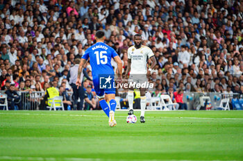 2023-09-02 - Antonio Rudiger (Real Madrid) in action during the LaLiga EA Sports football match between Real Madrid vs Getafe played at Bernabeu stadium on September 02, 2023 in Madrid, Spain - REAL MADRID VS GETAFE - SPANISH LA LIGA - SOCCER