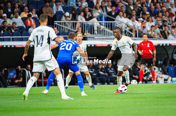 2023-09-02 - Eduardo Camavinga (Real Madrid) in action during the LaLiga EA Sports football match between Real Madrid vs Getafe played at Bernabeu stadium on September 02, 2023 in Madrid, Spain - REAL MADRID VS GETAFE - SPANISH LA LIGA - SOCCER