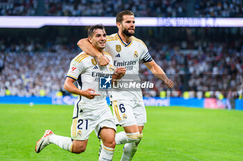 2023-09-27 - Brahim Diaz (Real Madrid) celebrate his goal with his teammate Nacho Fernandez (Real Madrid) during the football match of Spanish championship La Liga EA Sports between Real Madrid vs Las Palmas played at Bernabeu stadium on September 27, 2023 in Madrid, Spain - REAL MADRID VS LAS PALMAS - SPANISH LA LIGA - SOCCER