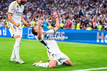 2023-09-27 - Brahim Diaz (Real Madrid) celebrate his goal with his teammate Nacho Fernandez (Real Madrid) during the football match of Spanish championship La Liga EA Sports between Real Madrid vs Las Palmas played at Bernabeu stadium on September 27, 2023 in Madrid, Spain - REAL MADRID VS LAS PALMAS - SPANISH LA LIGA - SOCCER