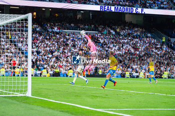 2023-09-27 - Alvaro Valles (Las Palmas) in action during the football match of Spanish championship La Liga EA Sports between Real Madrid vs Las Palmas played at Bernabeu stadium on September 27, 2023 in Madrid, Spain - REAL MADRID VS LAS PALMAS - SPANISH LA LIGA - SOCCER