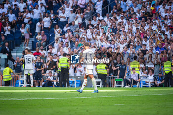 2023-10-07 - Jude Bellingham (Real Madrid) celebrate his goal during the football match of Spanish championship La Liga EA Sports between Real Madrid vs Osasuna played at Bernabeu stadium on October 07, 2023 in Madrid, Spain - REAL MADRID VS OSASUNA - SPANISH LA LIGA - SOCCER