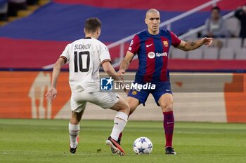 2023-10-25 - BARCELONA, SPAIN - OCTOBER 25: Oriol Romeu of FC Barcelona during the UEFA Champions League match between FC Barcelona and FC Shakhtar Donetsk at the Estadi Olimpic Lluis Companys on October 25, 2023 in Barcelona, SpainSpain La Liga soccer match UEFA Champions League FC Barcelona vs Shakhtar 900/Cordon Press - LA LIGA: UEFA CHAMPIONS LEAGUE FC BARCELONA VS SHAKHTAR - SPANISH LA LIGA - SOCCER