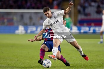 2023-10-25 - BARCELONA, SPAIN - OCTOBER 25: Georgiy Sudakov in action with Oriol Romeu of FC Barcelona during the UEFA Champions League match between FC Barcelona and FC Shakhtar Donetsk at the Estadi Olimpic Lluis Companys on October 25, 2023 in Barcelona, SpainSpain La Liga soccer match UEFA Champions League FC Barcelona vs Shakhtar 900/Cordon Press - LA LIGA: UEFA CHAMPIONS LEAGUE FC BARCELONA VS SHAKHTAR - SPANISH LA LIGA - SOCCER