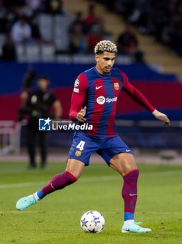2023-10-25 - BARCELONA, SPAIN - OCTOBER 25: Ronald Araujo of FC Barcelona during the UEFA Champions League match between FC Barcelona and FC Shakhtar Donetsk at the Estadi Olimpic Lluis Companys on October 25, 2023 in Barcelona, SpainSpain La Liga soccer match UEFA Champions League FC Barcelona vs Shakhtar 900/Cordon Press - LA LIGA: UEFA CHAMPIONS LEAGUE FC BARCELONA VS SHAKHTAR - SPANISH LA LIGA - SOCCER