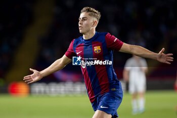 2023-10-25 - BARCELONA, SPAIN - OCTOBER 25: Fermin Lppez of FC Barcelona celebrates a goal during the UEFA Champions League match between FC Barcelona and FC Shakhtar Donetsk at the Estadi Olimpic Lluis Companys on October 25, 2023 in Barcelona, SpainSpain La Liga soccer match UEFA Champions League FC Barcelona vs Shakhtar 900/Cordon Press - LA LIGA: UEFA CHAMPIONS LEAGUE FC BARCELONA VS SHAKHTAR - SPANISH LA LIGA - SOCCER