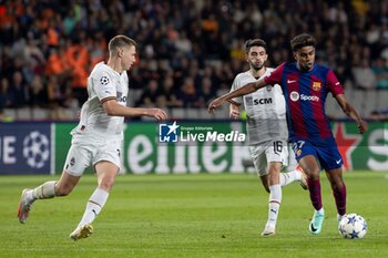 2023-10-25 - BARCELONA, SPAIN - OCTOBER 25: Lamine Yamal of FC Barcelona during the UEFA Champions League match between FC Barcelona and FC Shakhtar Donetsk at the Estadi Olimpic Lluis Companys on October 25, 2023 in Barcelona, SpainSpain La Liga soccer match UEFA Champions League FC Barcelona vs Shakhtar 900/Cordon Press - LA LIGA: UEFA CHAMPIONS LEAGUE FC BARCELONA VS SHAKHTAR - SPANISH LA LIGA - SOCCER
