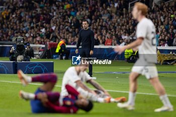2023-10-25 - BARCELONA, SPAIN - OCTOBER 25: Xavi Hernandez of FC Barcelona during the UEFA Champions League match between FC Barcelona and FC Shakhtar Donetsk at the Estadi Olimpic Lluis Companys on October 25, 2023 in Barcelona, SpainSpain La Liga soccer match UEFA Champions League FC Barcelona vs Shakhtar 900/Cordon Press - LA LIGA: UEFA CHAMPIONS LEAGUE FC BARCELONA VS SHAKHTAR - SPANISH LA LIGA - SOCCER