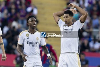 2023-10-28 - BARCELONA, SPAIN - OCTOBER 28: Jude Bellingham of Real Madrid celebrates a goal during the La Liga EA Sports match between FC Barcelona and Real Madrid at the Estadi Olimpic Lluis Companys on October 28, 2023 in Barcelona, SpainSpain La Liga soccer match FC Barcelona vs Real Madrid 900/Cordon Press - LA LIGA: FC BARCELONA VS REAL MADRID - SPANISH LA LIGA - SOCCER