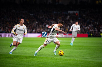 2023-12-02 - Brahim Diaz of Real Madrid seen in action during the La Liga EA Sports 23/24 football match between Real Madrid vs Granada at Bernabeu stadium in Madrid, Spain. - REAL MADRID VS GRANADA - SPANISH LA LIGA - SOCCER