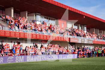 2023-03-12 - Atletico Madrid fans during the women’s football match between
Atletico Madrid vs Real Madrid celebrated in Alcalá de Henares, Spain at Centro Deportivo Cívitas stadium on Sunday 12 March 2023 valid for match day 21 of the women's spanish first division “Liga F” football league - ATLETICO MADRID VS REAL MADRID - SPANISH PRIMERA DIVISION WOMEN - SOCCER