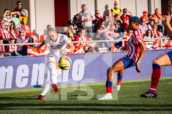 2023-03-12 - Athenea Del Castillo (Real Madrid) in action during the women’s football match between
Atletico Madrid vs Real Madrid celebrated in Alcalá de Henares, Spain at Centro Deportivo Cívitas stadium on Sunday 12 March 2023 valid for match day 21 of the women's spanish first division “Liga F” football league - ATLETICO MADRID VS REAL MADRID - SPANISH PRIMERA DIVISION WOMEN - SOCCER