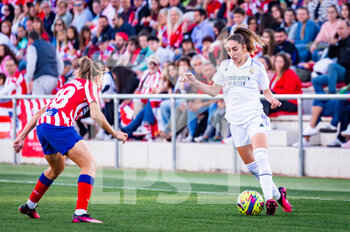 2023-03-12 - Olga Carmona (Real Madrid) in action during the women’s football match between
Atletico Madrid vs Real Madrid celebrated in Alcalá de Henares, Spain at Centro Deportivo Cívitas stadium on Sunday 12 March 2023 valid for match day 21 of the women's spanish first division “Liga F” football league - ATLETICO MADRID VS REAL MADRID - SPANISH PRIMERA DIVISION WOMEN - SOCCER