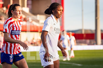 2023-03-12 - Linda Caceido (Real Madrid) and Ainhoa Moraza (Atletico Madrid) during the women’s football match between
Atletico Madrid vs Real Madrid celebrated in Alcalá de Henares, Spain at Centro Deportivo Cívitas stadium on Sunday 12 March 2023 valid for match day 21 of the women's spanish first division “Liga F” football league - ATLETICO MADRID VS REAL MADRID - SPANISH PRIMERA DIVISION WOMEN - SOCCER