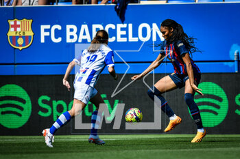 2023-04-30 - Salma Paralluelo (FC Barcelona Fem) during a Liga F match between FC Barcelona Femeni and Sporting Club de Huelva at Estadi Johan Cruyff, in Barcelona, Spain on April 30, 2023. (Photo / Felipe Mondino) - BARCELONA FEMINI VS SPORTING HUELVA - SPANISH PRIMERA DIVISION WOMEN - SOCCER