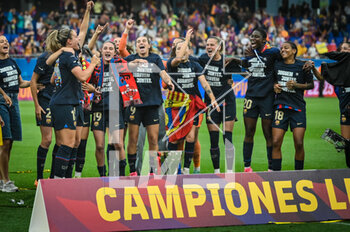 2023-04-30 - FC Barcelona Champions of La Liga F during a Liga F match between FC Barcelona Femeni and Sporting Club de Huelva at Estadi Johan Cruyff, in Barcelona, Spain on April 30, 2023. (Photo / Felipe Mondino) - BARCELONA FEMINI VS SPORTING HUELVA - SPANISH PRIMERA DIVISION WOMEN - SOCCER