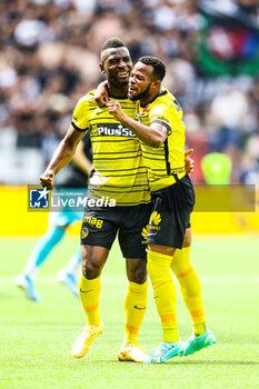2023-04-30 - 04.06.2023, Bern, Wankdorf, CUP Final: BSC Young Boys - FC Lugano, Young Boys wins the Swiss Cup. #18 Jean-Pierre Nsame (Young Boys, left) with #15 Meschack Elia (Young Boys) - CUP FINAL: BSC YOUNG BOYS - FC LUGANO - SWISS CUP - SOCCER