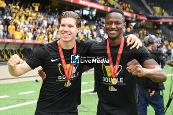 2023-06-04 - 04.06.2023, Bern, Wankdorf, CUP Final: BSC Young Boys - FC Lugano, #11 Cedric Itten (Young Boys) und #13 Mohamed Ali Camara (Young Boys). - CUP FINAL: BSC YOUNG BOYS - FC LUGANO - SWISS CUP - SOCCER