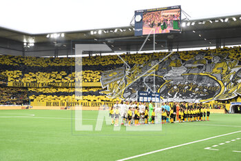 2023-03-19 - February 19, 2023, Bern, Wankdorf, Super League: BSC Young Boys - FC Lugano, the fans of the BSC Young Boys greet their team with a choreo. - SUPER LEAGUE: BSC YOUNG BOYS - FC LUGANO - SWISS SUPER LEAGUE - SOCCER
