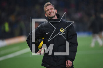 2023-03-19 - March 19, 2023, Bern, Wankdorf, Super League: BSC Young Boys - FC Lugano, #28 Fabian Lustenberger (Young Boys) is happy about the win. - SUPER LEAGUE: BSC YOUNG BOYS - FC LUGANO - SWISS SUPER LEAGUE - SOCCER
