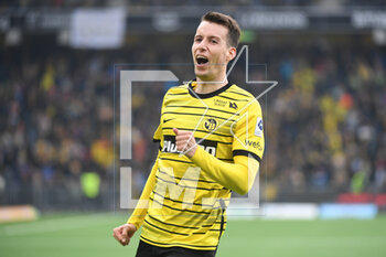 2023-04-30 - April 30, 2023, Bern, Wankdorf Stadium, Super League: BSC Young Boys - FC Luzern, #30 Sandro Lauper (Young Boys) is happy about his goal to make it 3-1. - SUPER LEAGUE: BSC YOUNG BOYS - FC LUZERN - SWISS SUPER LEAGUE - SOCCER