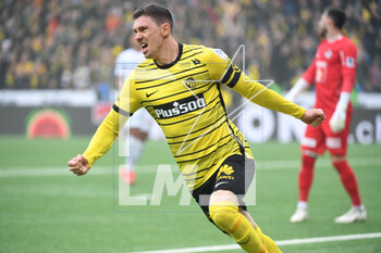 2023-04-30 - April 30, 2023, Bern, Wankdorf Stadium, Super League: BSC Young Boys - FC Luzern, #16 Christian Fassnacht (Young Boys) is happy about his goal to make it 2-0. - SUPER LEAGUE: BSC YOUNG BOYS - FC LUZERN - SWISS SUPER LEAGUE - SOCCER