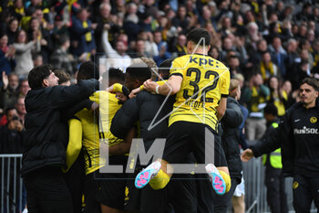 2023-04-30 - April 30th, 2023, Bern, Wankdorf Stadium, Super League: BSC Young Boys - FC Luzern, the players from BSC Young Boys are happy about the goal to 1:0 by #18 Jean-Pierre Nsame (Young Boys). - SUPER LEAGUE: BSC YOUNG BOYS - FC LUZERN - SWISS SUPER LEAGUE - SOCCER