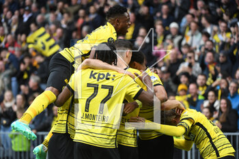 2023-04-30 - April 30th, 2023, Bern, Wankdorf Stadium, Super League: BSC Young Boys - FC Luzern, the BSC Young Boys players are happy about the goal to 5:1 by #11 Cedric Itten (Young Boys). - SUPER LEAGUE: BSC YOUNG BOYS - FC LUZERN - SWISS SUPER LEAGUE - SOCCER