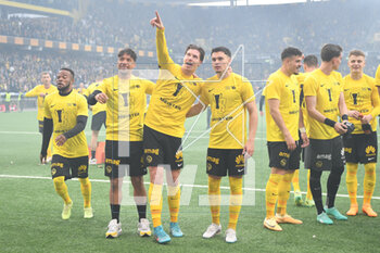2023-04-30 - April 30, 2023, Bern, Wankdorf Stadium, Super League: BSC Young Boys - FC Luzern, #11 Cedric Itten (Young Boys) and #32 Fabian Rieder (Young Boys) celebrate their 16th championship title after the final whistle. - SUPER LEAGUE: BSC YOUNG BOYS - FC LUZERN - SWISS SUPER LEAGUE - SOCCER