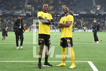 2023-04-30 - April 30, 2023, Bern, Wankdorf Stadium, Super League: BSC Young Boys - FC Luzern, #13 Mohamed Ali Camara (Young Boys) and #21 Ulisses Garcia (Young Boys) celebrate their 16th championship title. - SUPER LEAGUE: BSC YOUNG BOYS - FC LUZERN - SWISS SUPER LEAGUE - SOCCER