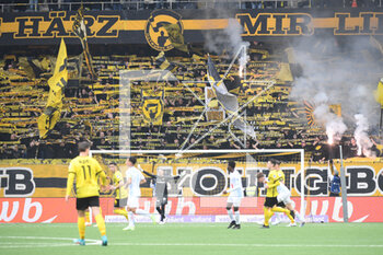 2023-04-30 - April 30, 2023, Bern, Wankdorf Stadium, Super League: BSC Young Boys - FC Luzern, the fans of the BSC Young Boys celebrate the YB quarter of an hour. - SUPER LEAGUE: BSC YOUNG BOYS - FC LUZERN - SWISS SUPER LEAGUE - SOCCER