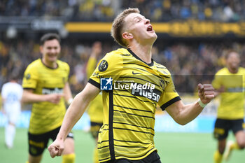 2023-05-14 - May 14, 2023, Bern, Wankdorf Stadium, Super League: BSC Young Boys - FC Zurich, #27 Levin Blum (Young Boys) is happy about his goal to make it 1-0. - SUPER LEAGUE: BSC YOUNG BOYS - FC ZURICH - SWISS SUPER LEAGUE - SOCCER