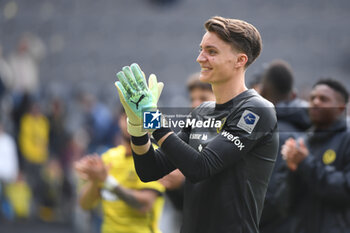 2023-05-14 - May 14, 2023, Bern, Wankdorf Stadium, Super League: BSC Young Boys - FC Zurich, #33 Marvin Keller (Young Boys) is celebrated by the fans. - SUPER LEAGUE: BSC YOUNG BOYS - FC ZURICH - SWISS SUPER LEAGUE - SOCCER